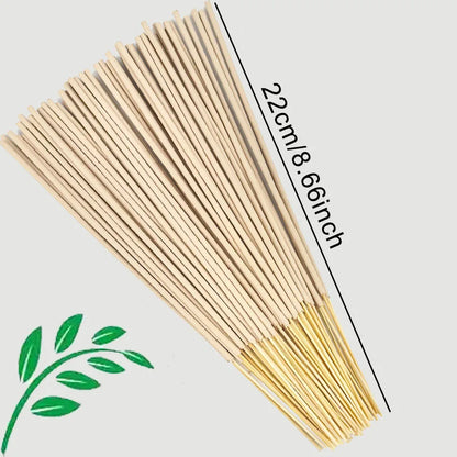 High-quality natural bamboo and eucalyptus incense sticks - Long-lasting fresh mint fragrance, home yoga meditation, holiday decoration (Christmas, Halloween, Thanksgiving) - Air purification and relaxation aroma.