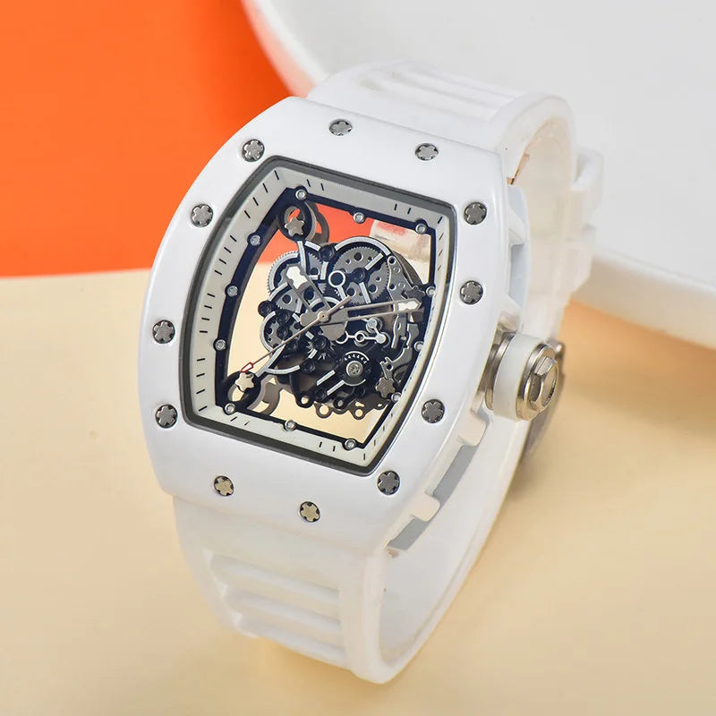 Luxury Quartz Men’s Wristwatch 2025 New Fashion Trend Automatic Waterproof Male Watch Luminous Transparent Watches