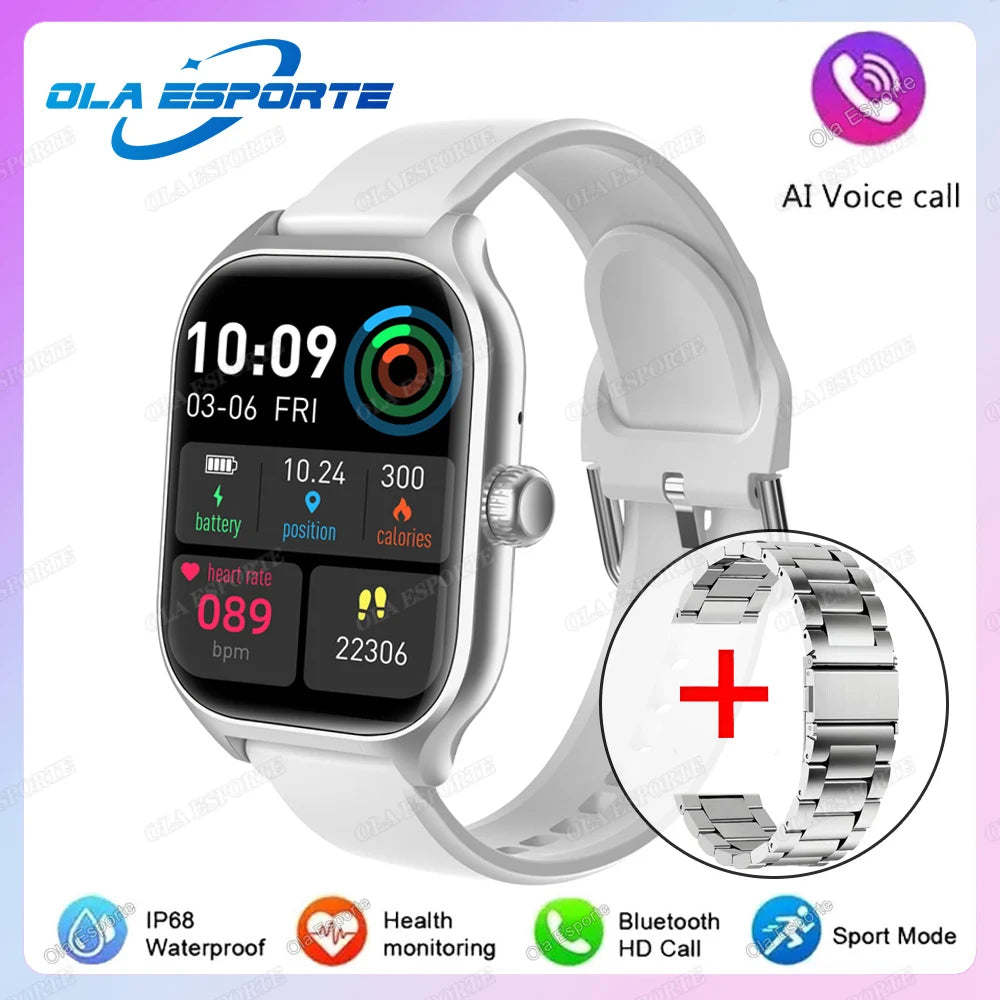 2026 New Smart Watch For Android IOS 2.01Inch Color Screen Bluetooth Call Blood Oxygen/Pressure Monitoring Smart Watch Women Men