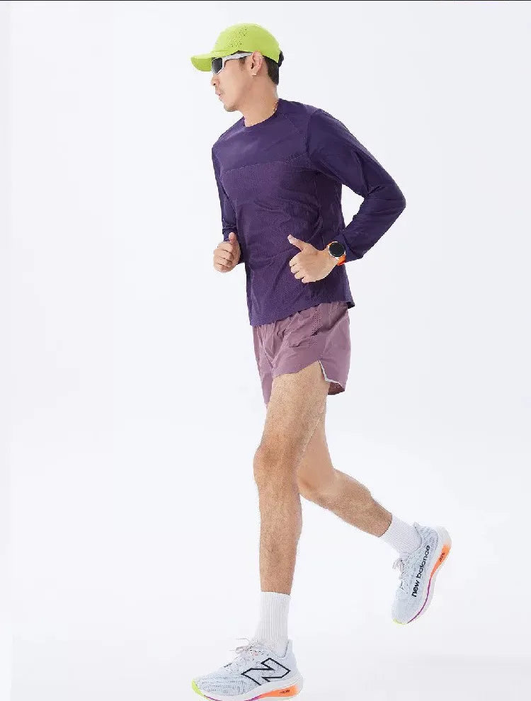Men Running Shorts Gym Marathon Track Sports Shorts 2 In 1 Quick Dry Workout Training Gym Fitness Short Pants Summer Men Shorts