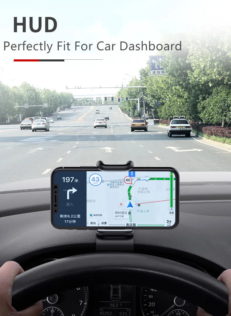 360° rotating car phone holder, universal car dashboard mount, self-gripping mount, fixed phone holder.