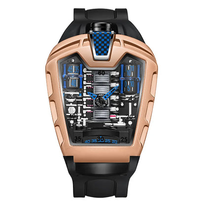 Men's Hollow Watch Ghost Silica Silicone Bracelet Quartz Watch Cool Relogio Men Watch Skeleton Ghost Student Clock