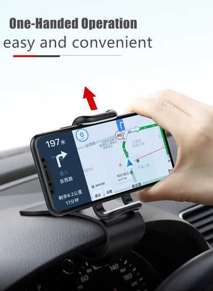 360° rotating car phone holder, universal car dashboard mount, self-gripping mount, fixed phone holder.