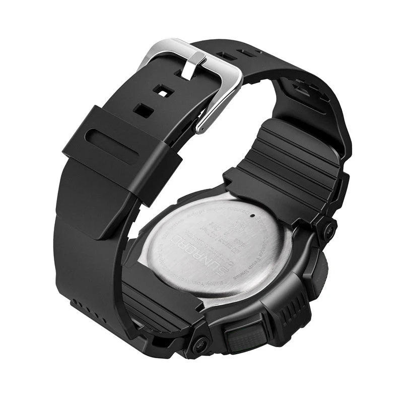 SUNROAD New 715A Sports Watch Altimeter Men's Digital Watches For Men Fishing Clock 3ATM Waterproof Present Reloj Hombre