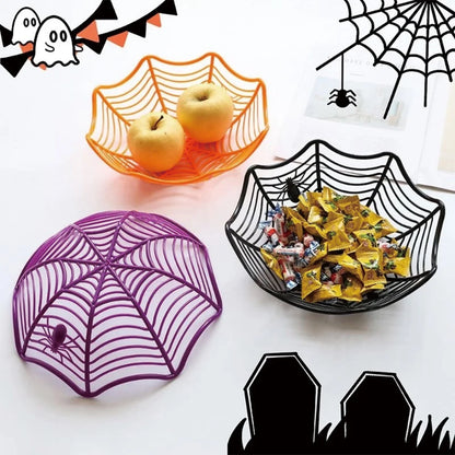 Halloween Spider Web Dessert Basket, Halloween Party Decoration 2025, Candy Bowl, Haunted House, Trick or Treat, Party Supplies, Snack Tray