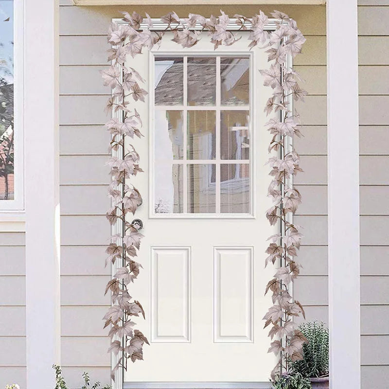 1pc simulation maple leaf vine, artificial leaves, autumn, Christmas, Halloween, harvest festival, Thanksgiving decoration