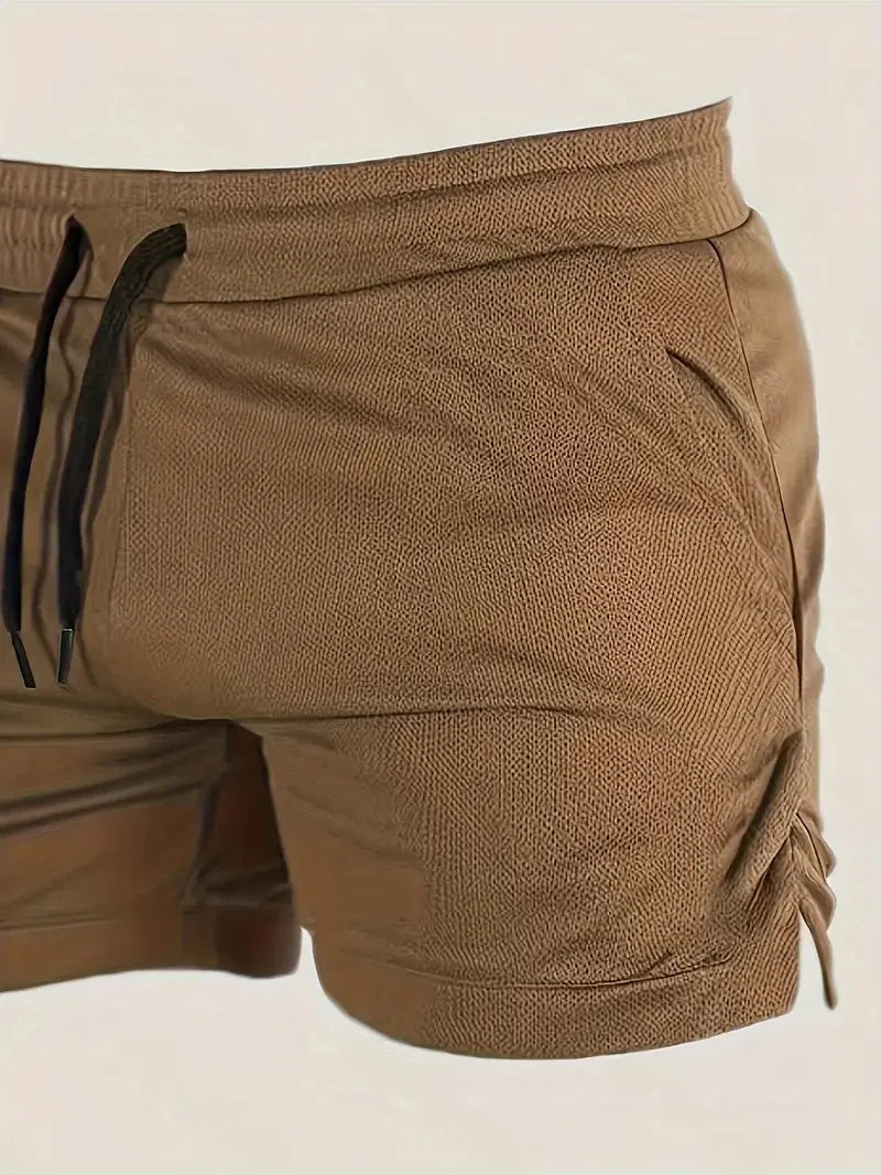 Mens Gym Training Shorts Men Sports Casual Clothing Fitness Workout Running Grid quick-drying compression Shorts Athletics