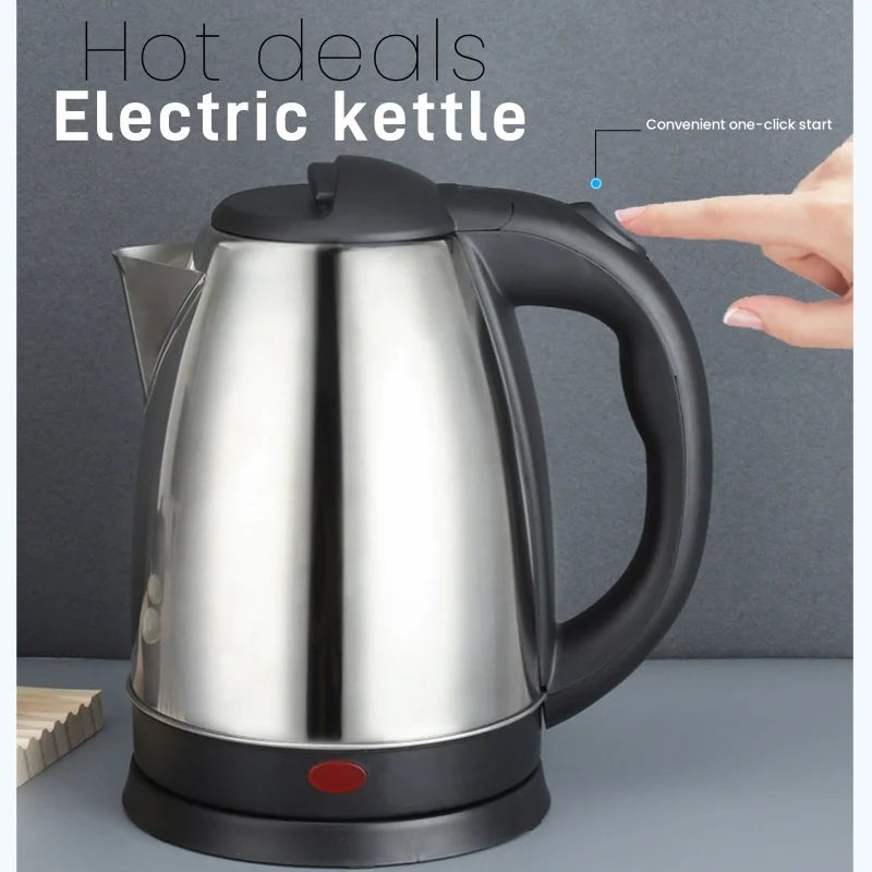 2.0L Large Capacity Electric Kettle Stainless Steel Portable Water Boiler Pot Quick Boil Smart Kettle For Hotel Family Kitchen