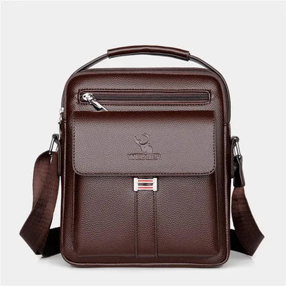 2025 New Men's Crossbody Shoulder Bags Waterproof Vintage Large Capacity PU Leather Bag Men's Messenger Tote
