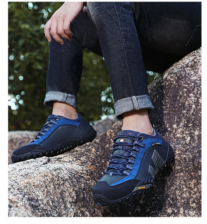 Outdoor couple hiking shoes, men's waterproof hiking shoes, leather tactical shoes, women's non slip outdoor shoes