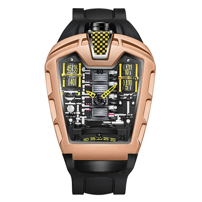 Men's Hollow Watch Ghost Silica Silicone Bracelet Quartz Watch Cool Relogio Men Watch Skeleton Ghost Student Clock