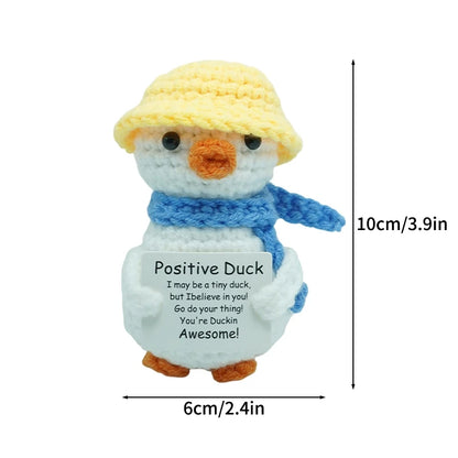 Cute Mini Positive Crochet Bee Hand-woven Animal Doll Thank You Gift for Birthday Teachers Graduation Car Interior Accessories
