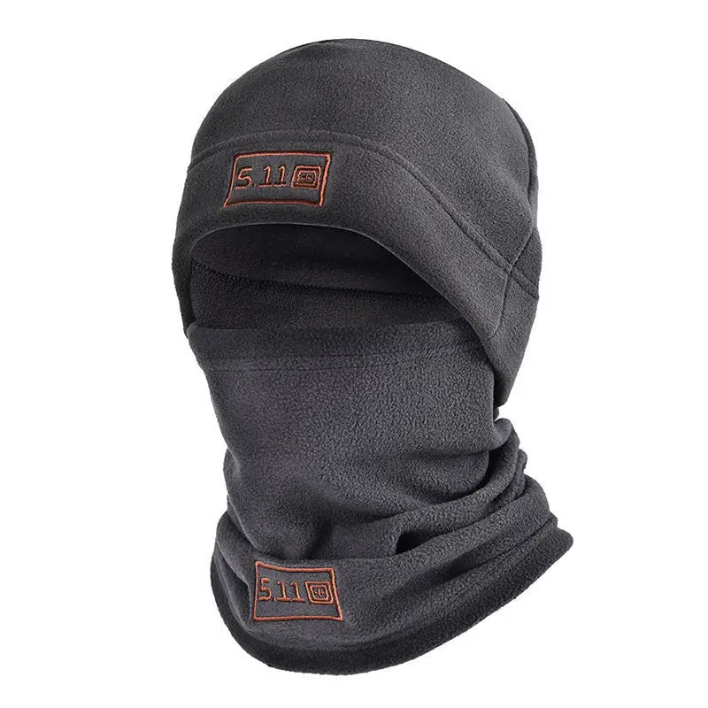Tactical Fleece Hat&amp;Scarf Set Thermal Head Cover Winter Warm Balaclava Face Mask Sports Cycling Bonnet Neck Protector