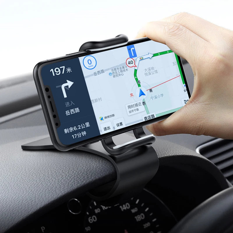 360° rotating car phone holder, universal car dashboard mount, self-gripping mount, fixed phone holder.