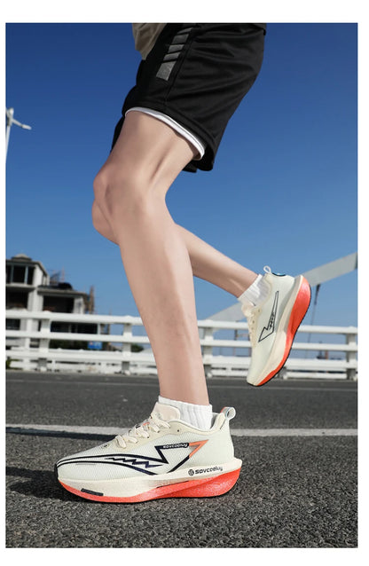 Running Shoes Carbon Board Speciality Marathon Men Sports Breathable Lightweight Women's Comfortable Athletic Nonskid Sneakers