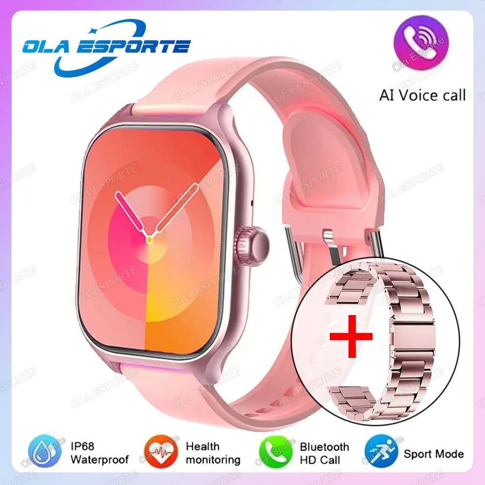 2026 New Smart Watch For Android IOS 2.01Inch Color Screen Bluetooth Call Blood Oxygen/Pressure Monitoring Smart Watch Women Men