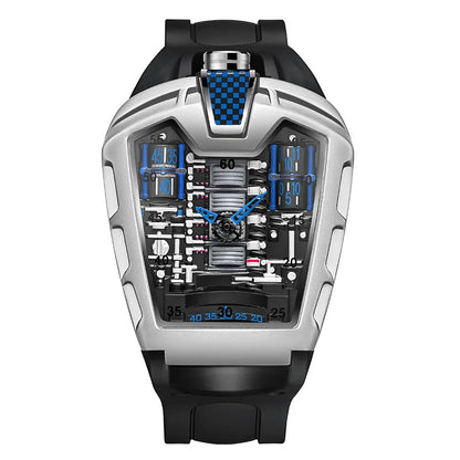 Men's Hollow Watch Ghost Silica Silicone Bracelet Quartz Watch Cool Relogio Men Watch Skeleton Ghost Student Clock