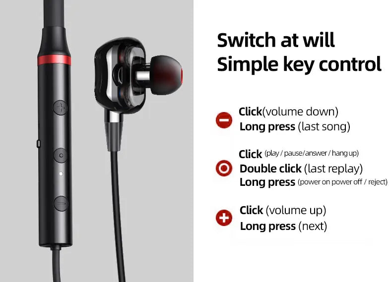 Original Lenovo HE05 Pro TWS Wireless Bluetooth 5.0 Sports Noise Canceling Neckband Earphones, Waterproof, Microphone