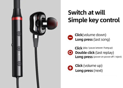 Original Lenovo HE05 Pro TWS Wireless Bluetooth 5.0 Sports Noise Canceling Neckband Earphones, Waterproof, Microphone