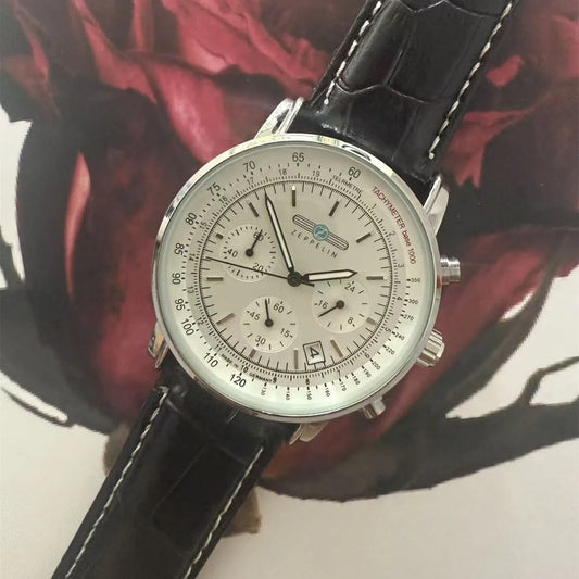 2026 new Zeppelin men's watch retro small three needle chronograph hands luxury gift 8886M series watch