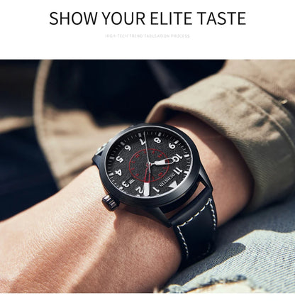 OCHSTIN Men Automatic Mechanical Movement Watch Leather Strap Nylon Male Clock Fashion Waterproof for Men Gift Wirstwatches