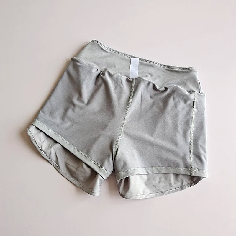 Summer Women's Loose Sports Shorts Women 2 in 1 Fitness Shorts High Waist Yoga Shorts Quick Dry Running Casual Sports Shorts
