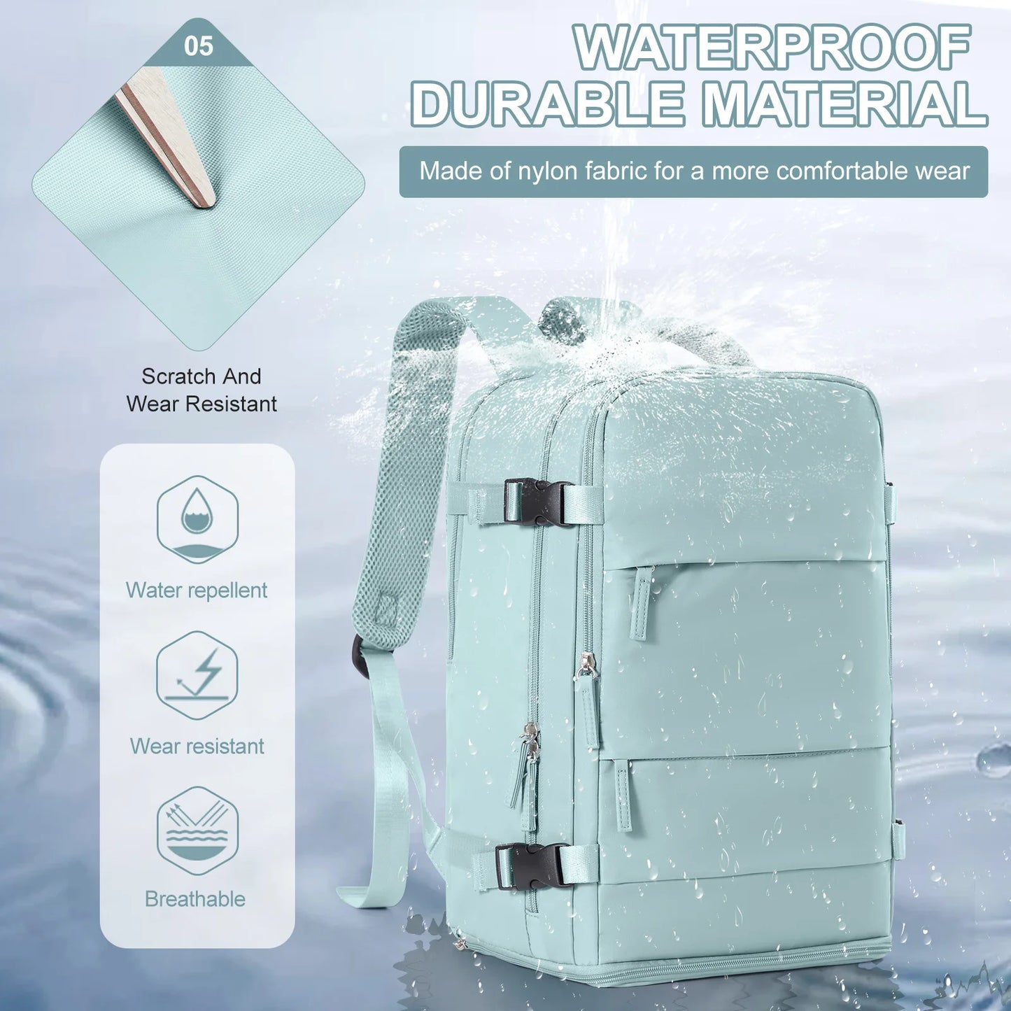 Women Men Hand Luggage Backpack Business College Laptop Travel Backpack Waterproof Carry on mochila viaje cabina avion 40x20x25