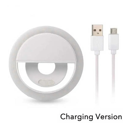 USB Charging LED Selfie Ring Light Lens for Mobile Phones, LED Selfie Ring Lamp for iPhone, Samsung, Xiaomi, Huawei Phone Selfie Light