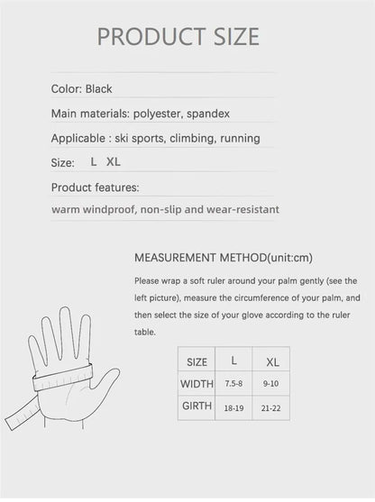 Men's and women's winter gloves, touchscreen warm gloves, waterproof, windproof, thermal gloves for driving, running, skiing, and riding.