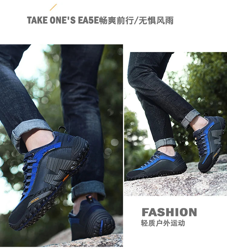 Outdoor couple hiking shoes, men's waterproof hiking shoes, leather tactical shoes, women's non slip outdoor shoes