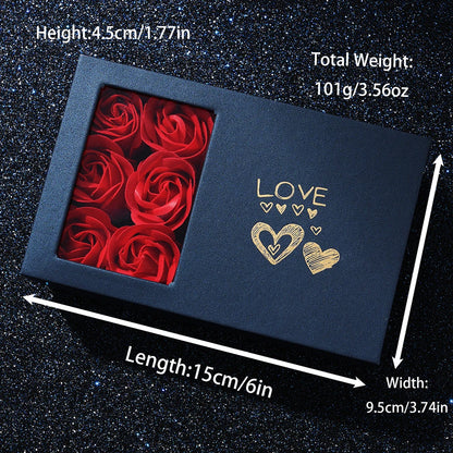 6Pcs Fashion Luxury Women Watch Necklace Earrings Ring Set For Women Rhinestone Wristwatch Bracelet Set Valentine's Day Gift