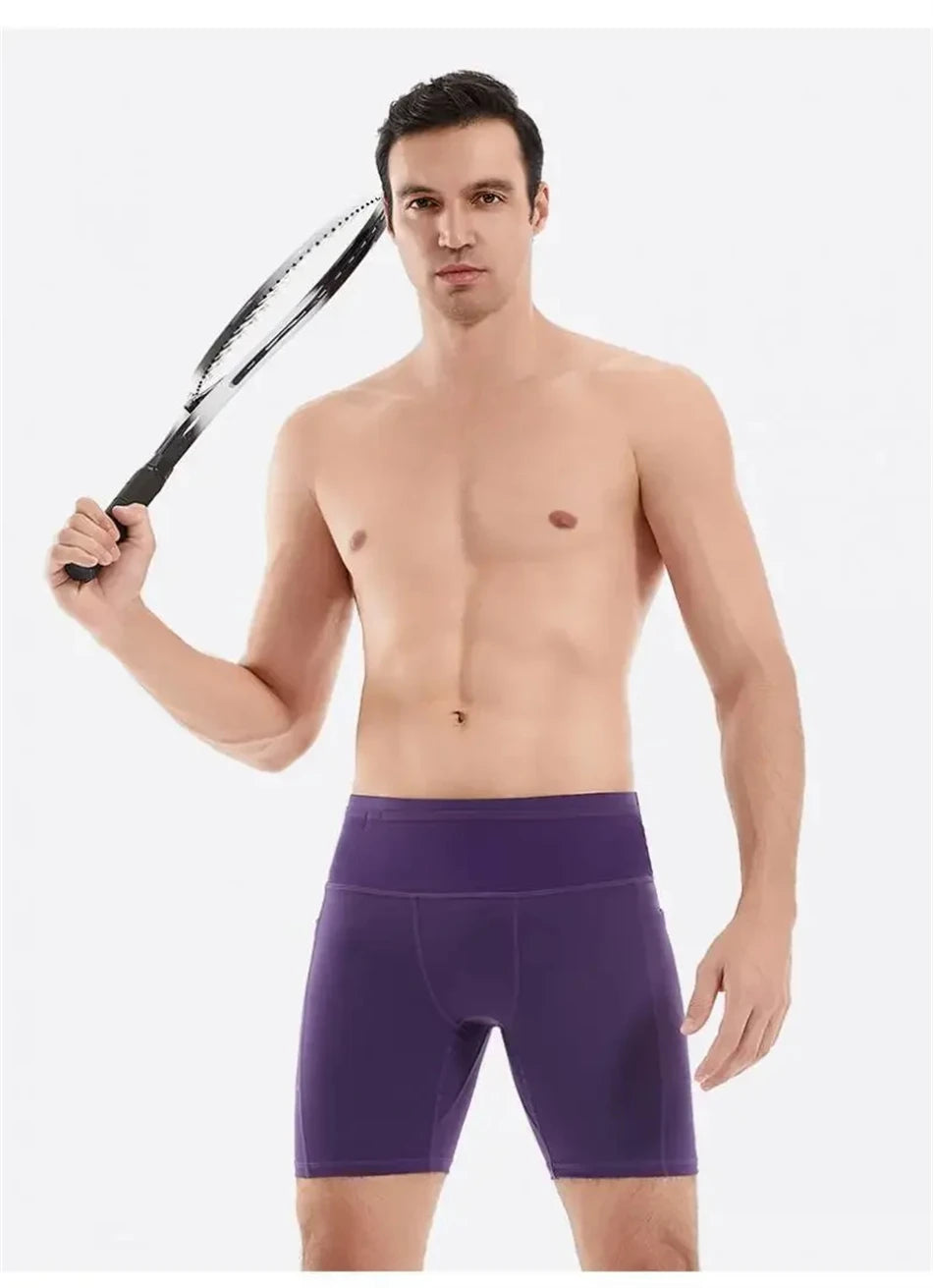 Mul-Pockets Compression Shorts 3.0 Mens Marathon Running Shorts Quick Dry Exercise Training Jogging Cycling Fitness Tight Shorts