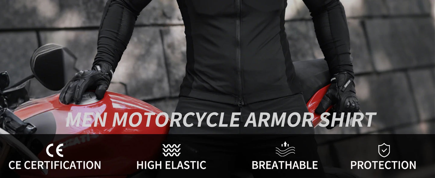 WOSAWE Men's Motorcycle Racing Jacket Off-Road CE Protective Gear Motocross Soft Armor Body Protector Sports Racing Equipment