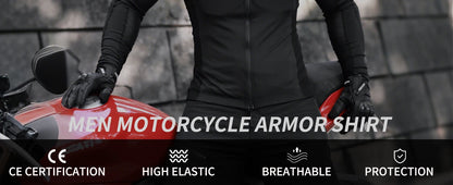 WOSAWE Men's Motorcycle Racing Jacket Off-Road CE Protective Gear Motocross Soft Armor Body Protector Sports Racing Equipment