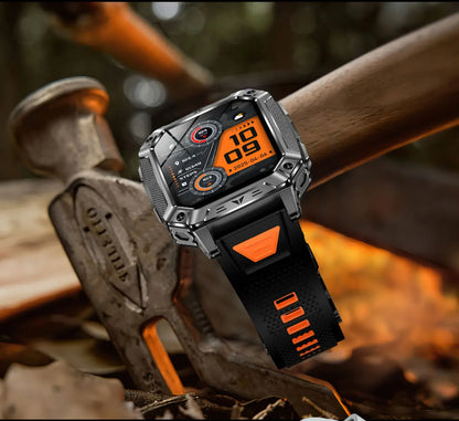 Robust military smart watch 1400Mah battery fitness tracking 10ATM waterproof tactical sports flashlight men's phone watch