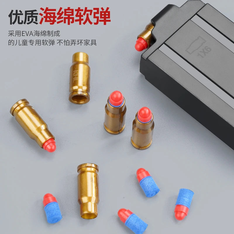 New M416 Barrett Shell Ejection Soft Bullet Toy Gun Manual Classic Style with Automatic Return Target Boy Toy Birthday Gift