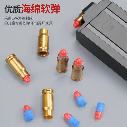 New M416 Barrett Shell Ejection Soft Bullet Toy Gun Manual Classic Style with Automatic Return Target Boy Toy Birthday Gift