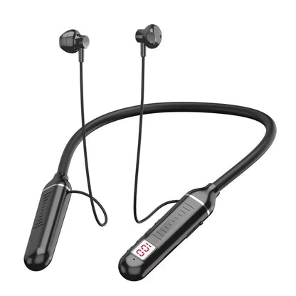 Bluetooth 5.2 Earphones Neckband Headphones TWS Wireless Headsets HiFi Stereo LED Digital Display Dual Mode Waterproof Earbuds