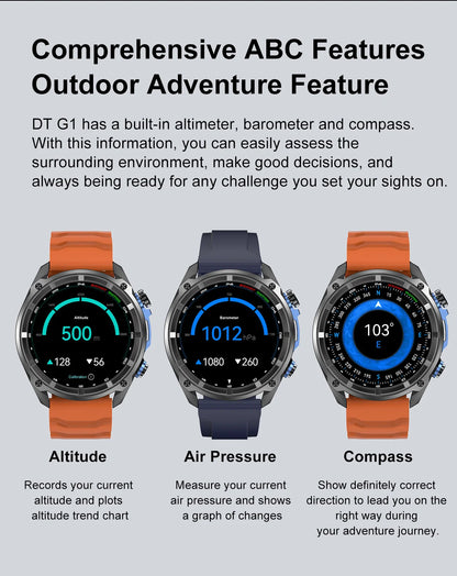 2026 Men GPS New Offline Map Smart Watch 10ATM Waterproof 4GB Route Navigation Clock 1000mAh Battery Outdoors Military Watches