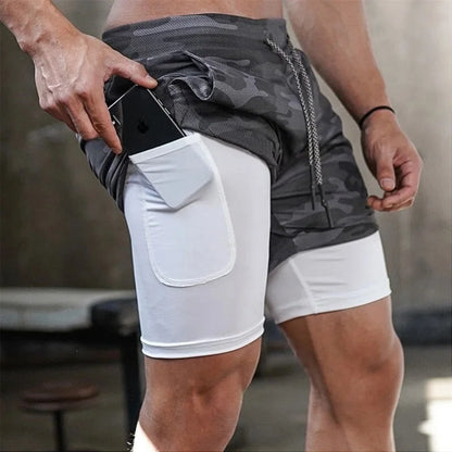 Men's Qui Dry Tee-quarter Length Fitn Running Baskeall Training Camouflage orts Spor Casual Pants Summer Wear