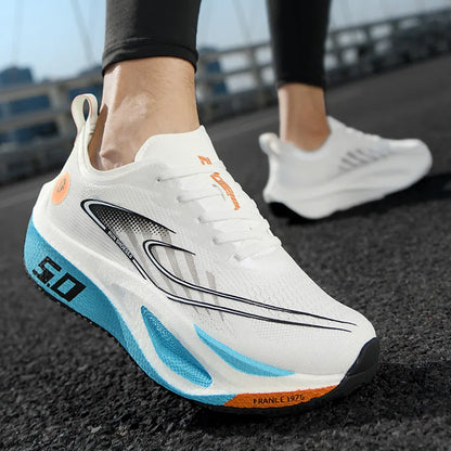 Running Shoes Speciality Carbon Board Marathon Men Sports Breathable Lightweight Women's Comfortable Athletic Nonskid Sneakers﻿