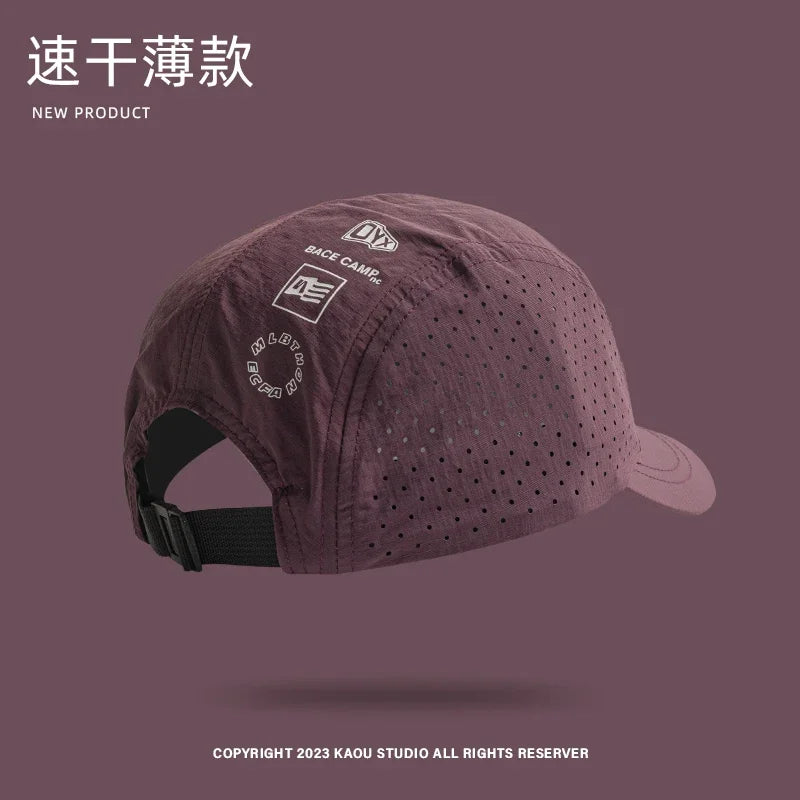 Summer 5 panel Baseball Caps for Men and Women Outdoor Camping cap Sun Protection Quick-drying Running Hat Breathable Golf Hat