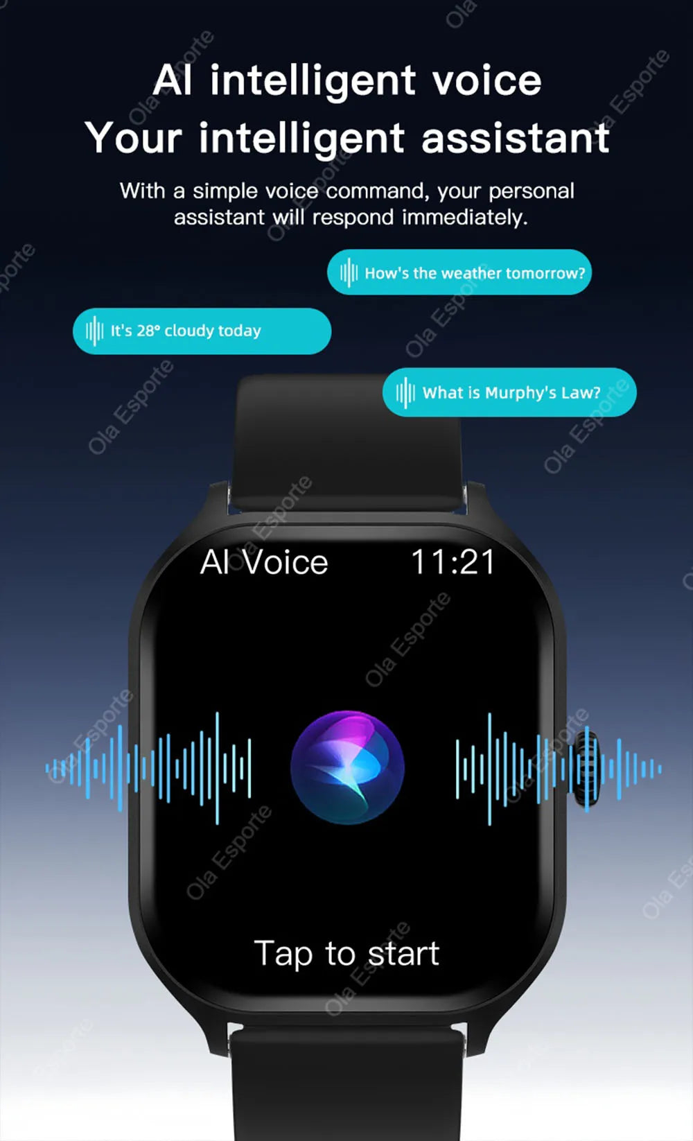 2026 New Smart Watch For Android IOS 2.01Inch Color Screen Bluetooth Call Blood Oxygen/Pressure Monitoring Smart Watch Women Men