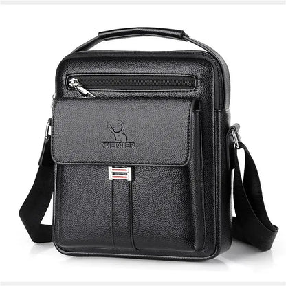 2025 New Men's Crossbody Shoulder Bags Waterproof Vintage Large Capacity PU Leather Bag Men's Messenger Tote
