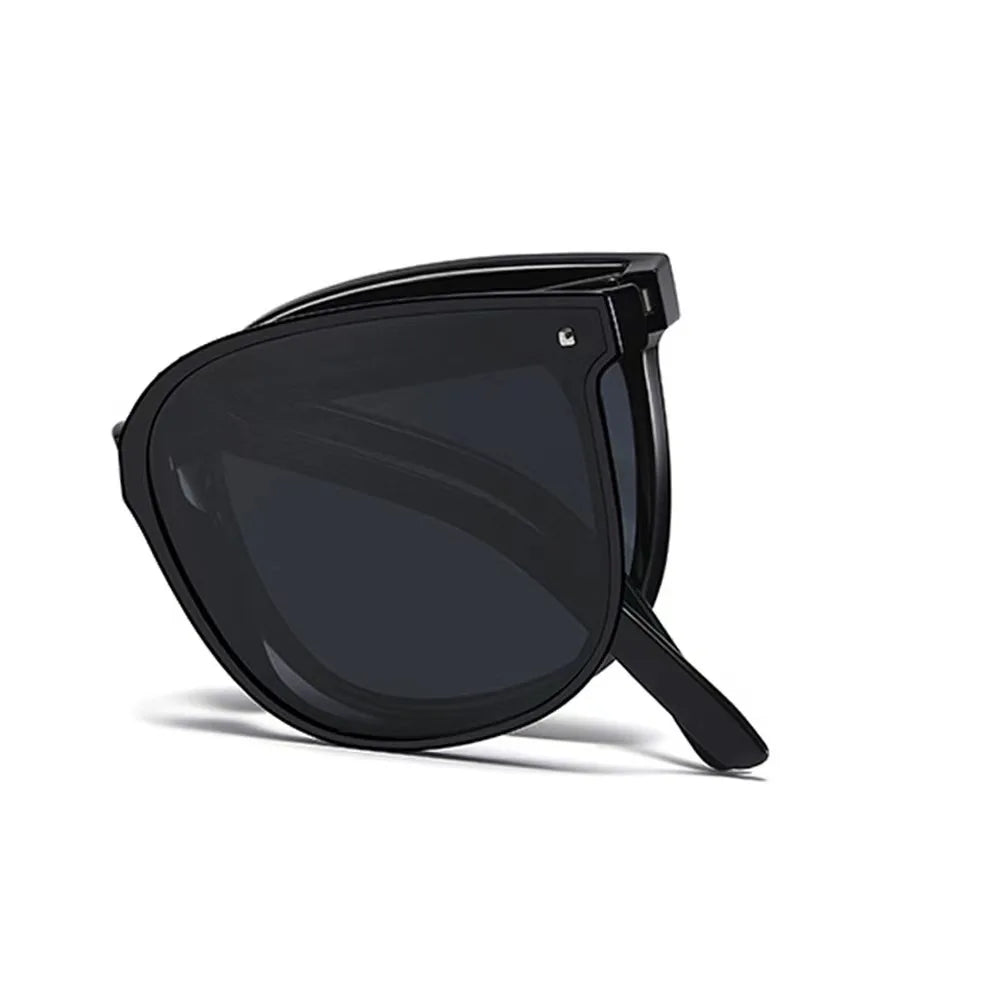 Foldable Sunglasses with Case for Women, Fashion Air Cushion Eyewear, UV 400 Polarized Eyewear