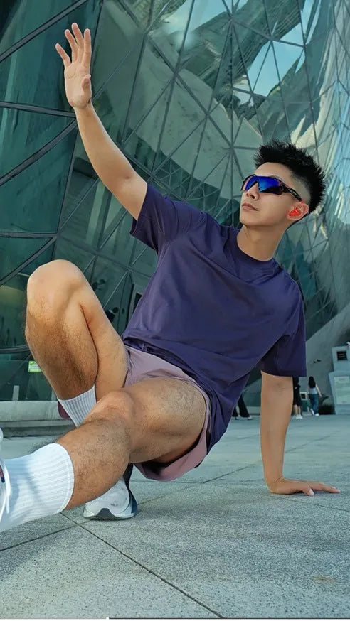 Men Running Shorts Gym Marathon Track Sports Shorts 2 In 1 Quick Dry Workout Training Gym Fitness Short Pants Summer Men Shorts