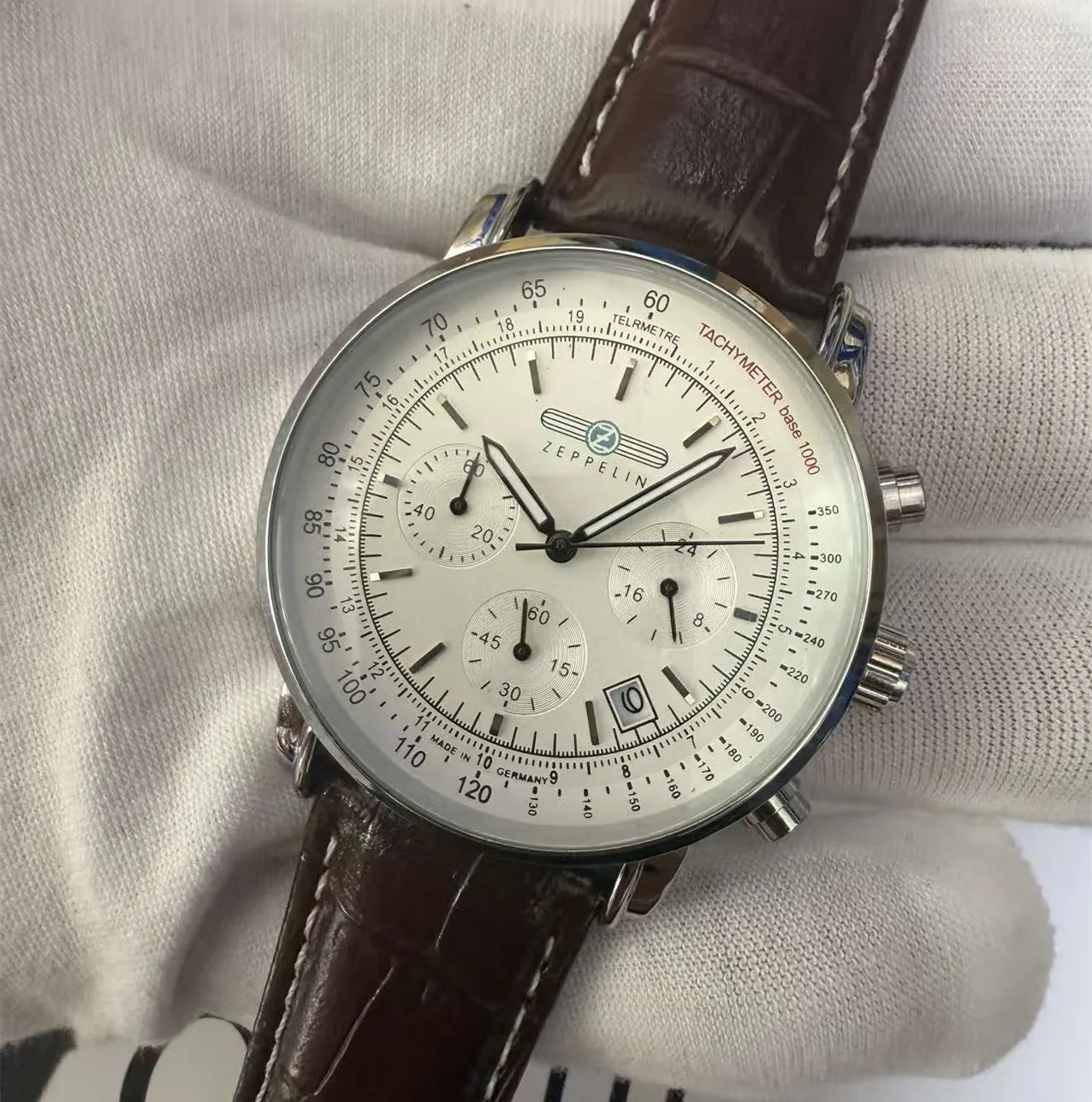 2026 new Zeppelin men's watch retro small three needle chronograph hands luxury gift 8886M series watch
