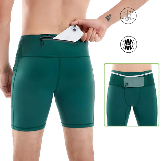 Mul-Pockets Compression Shorts 3.0 Mens Marathon Running Shorts Quick Dry Exercise Training Jogging Cycling Fitness Tight Shorts