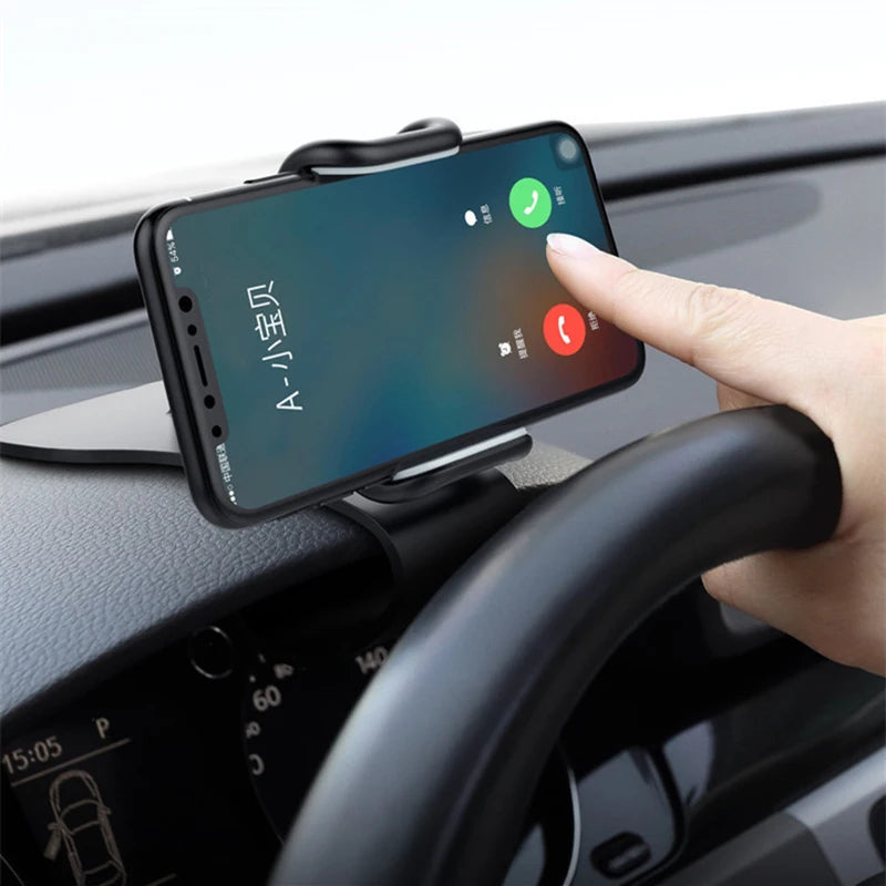 360° rotating car phone holder, universal car dashboard mount, self-gripping mount, fixed phone holder.