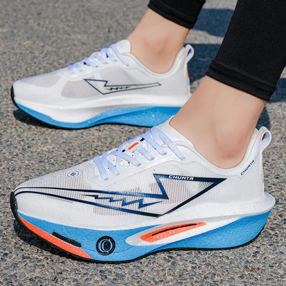 Men's Fashionable Casual and Comfortable Sports Running Shoes - Breathable Fabric Upper, Non-Slip and Wear-Resistant Cushioning Soles, Round-Toe Lace-Up Casual Running Shoes, Suitable for All Seasons